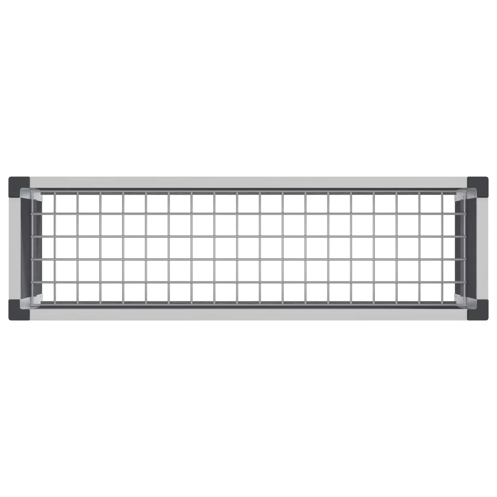 Verhoogde plantenbak Grijs 100 x 30 x 22 cm WPC en Aluminium