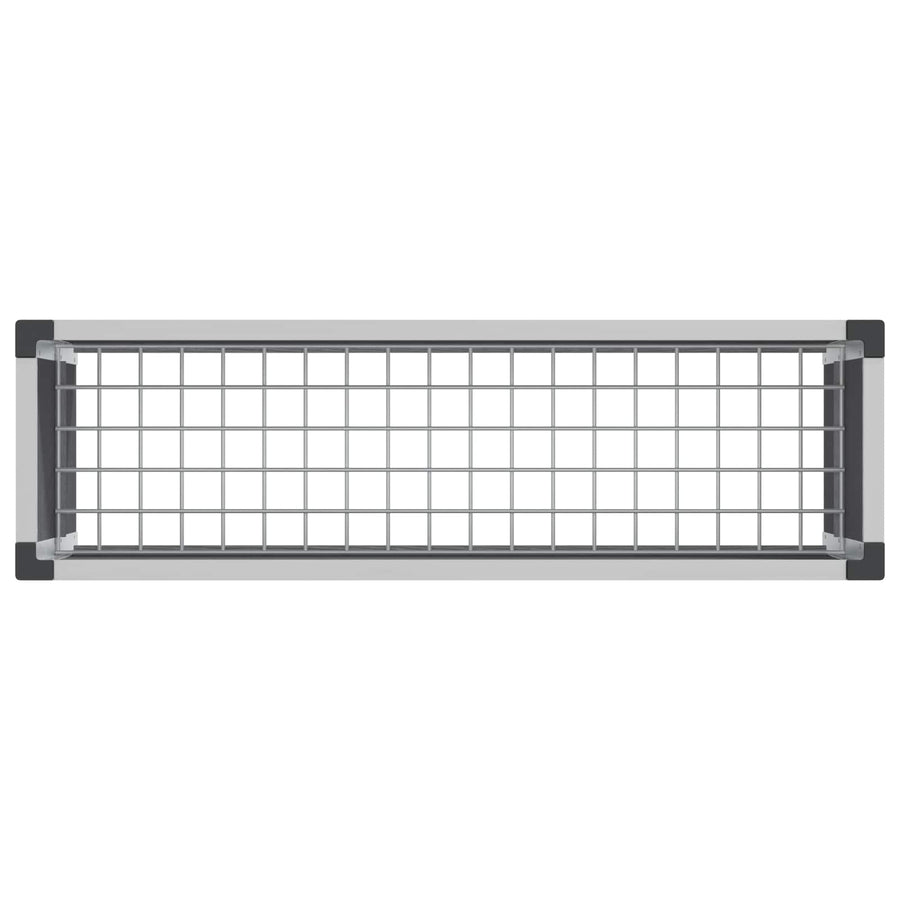 Verhoogde plantenbak Grijs 100 x 30 x 22 cm WPC en Aluminium