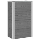 Raised Planter Grey 50 x 30 x 22 cm WPC and Aluminium