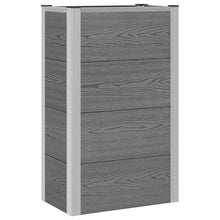 Verhoogde plantenbak Grijs 50 x 30 x 22 cm WPC en Aluminium