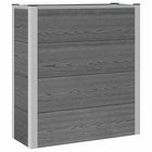 Raised Planter Grey 75 x 30 x 22 cm WPC and Aluminium
