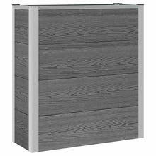 Verhoogde plantenbak Grijs 75 x 30 x 22 cm WPC en Aluminium