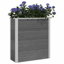 Verhoogde plantenbak Grijs 75 x 30 x 22 cm WPC en Aluminium