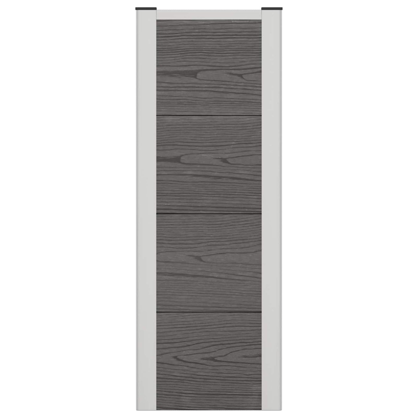 Verhoogde plantenbak Grijs 75 x 30 x 22 cm WPC en Aluminium