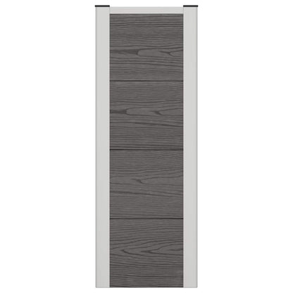 Verhoogde plantenbak Grijs 75 x 30 x 22 cm WPC en Aluminium