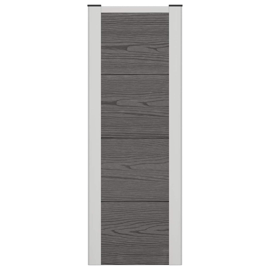 Verhoogde plantenbak Grijs 75 x 30 x 22 cm WPC en Aluminium