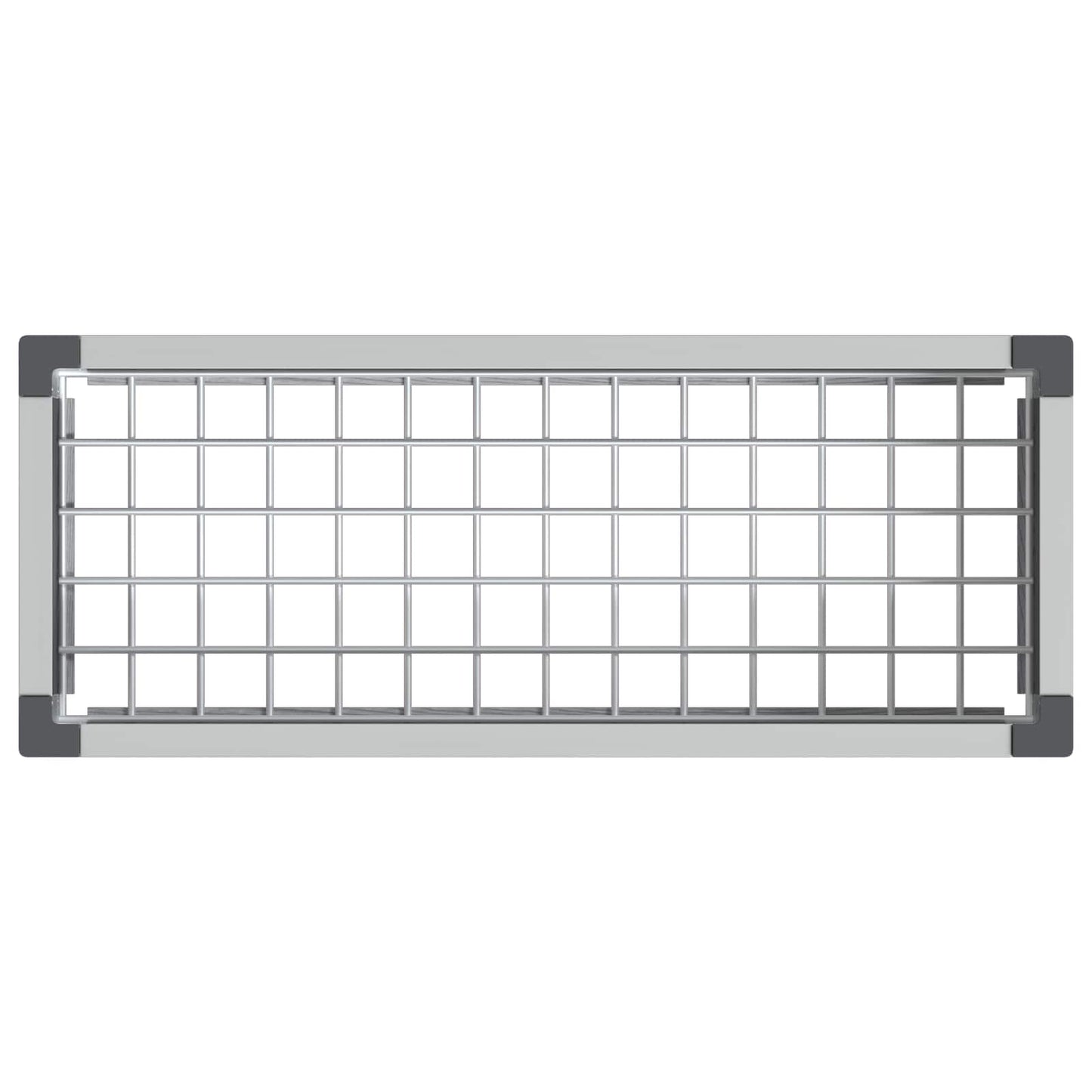 Verhoogde plantenbak Grijs 75 x 30 x 22 cm WPC en Aluminium