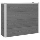 Raised Planter Grey 100 x 30 x 22 cm WPC and Aluminium