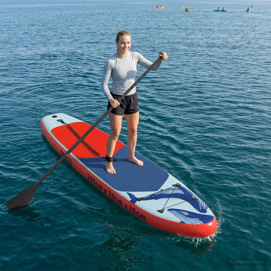 Opblaasbaar Stand Up Paddle Board SCYLLA 305 x 76 x 15 cm Blauw
