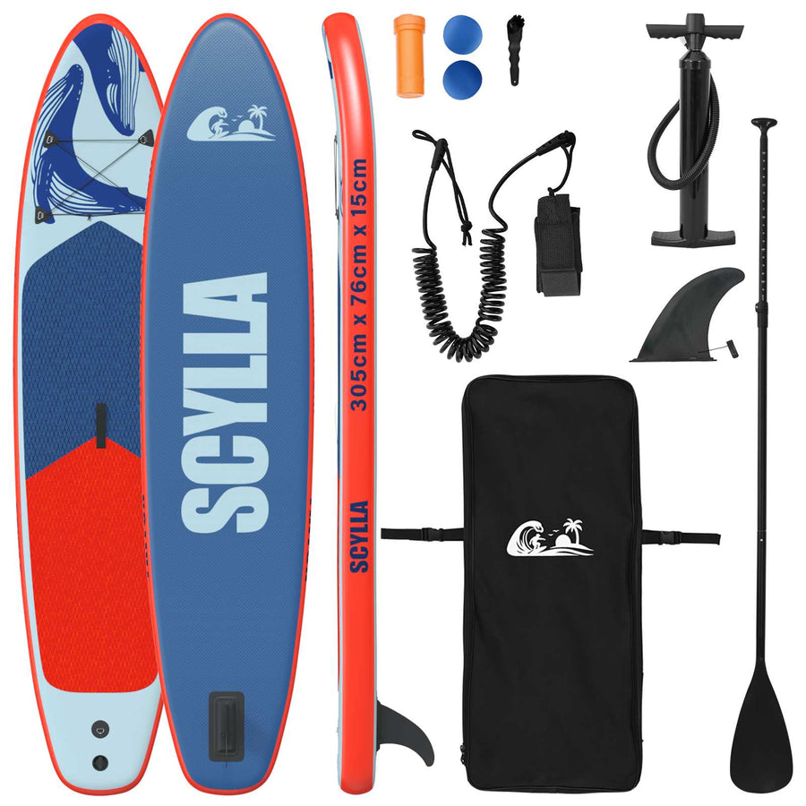 Opblaasbaar Stand Up Paddle Board SCYLLA 305 x 76 x 15 cm Blauw