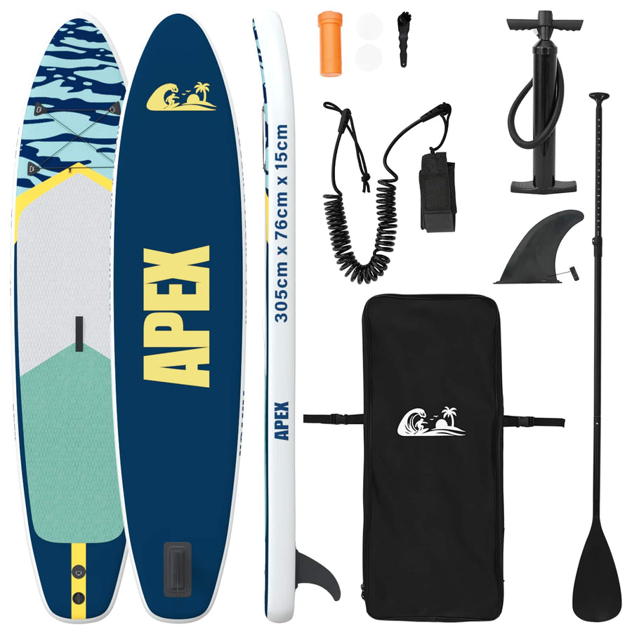 Opblaasbaar Stand Up Paddle Board APEX 305 x 76 x 15 cm Blauw
