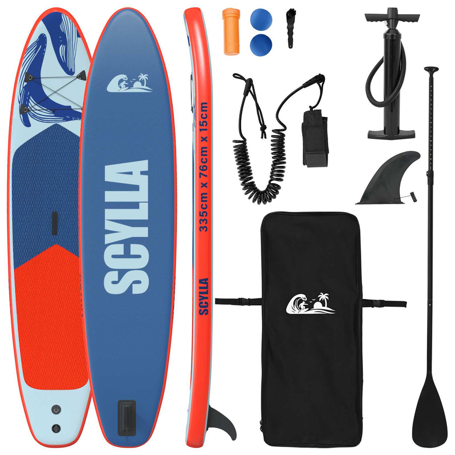 Opblaasbare Stand Up Paddle Board SCYLLA 335 x 76 x 15 cm Blauw