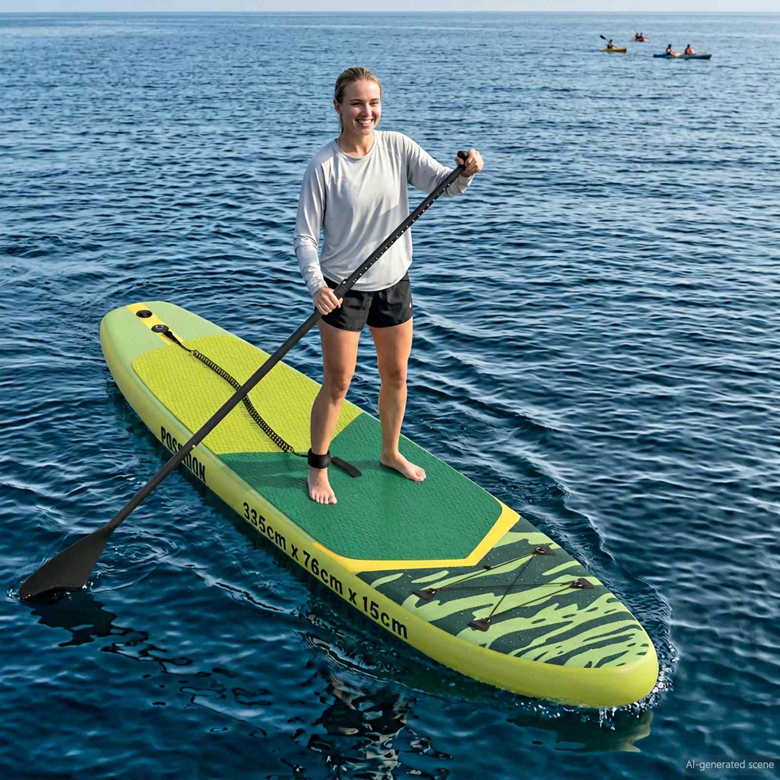 Opblaasbaar Stand Up Paddle Board POSEIDON Groen PVC
