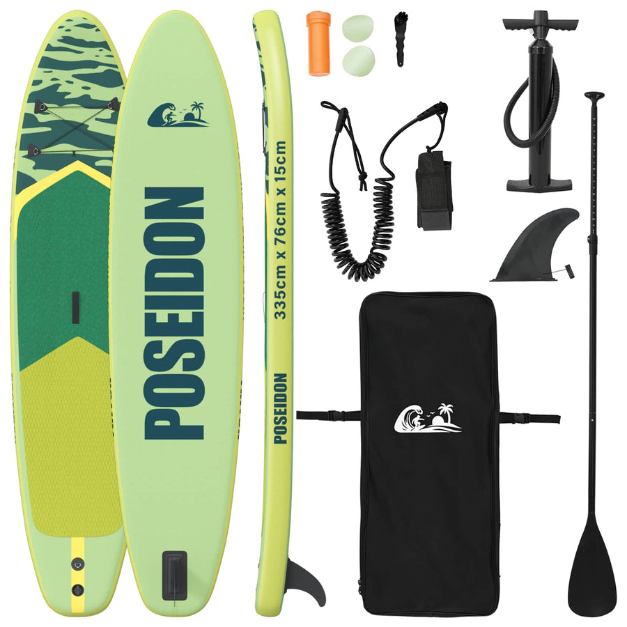 Opblaasbaar Stand Up Paddle Board POSEIDON Groen PVC