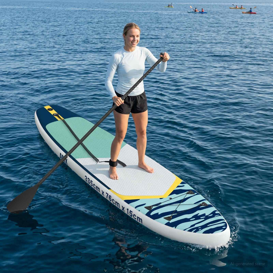 Opblaasbare Stand Up Paddle Board APEX 335 x 76 x 15 cm Blauw