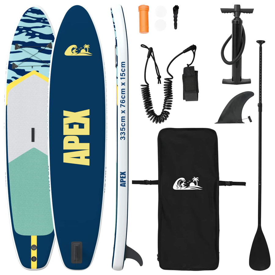 Opblaasbare Stand Up Paddle Board APEX 335 x 76 x 15 cm Blauw