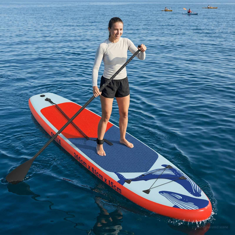 Opblaasbaar Stand Up Paddle Board SCYLLA 366 x 81 x 15 cm Blauw