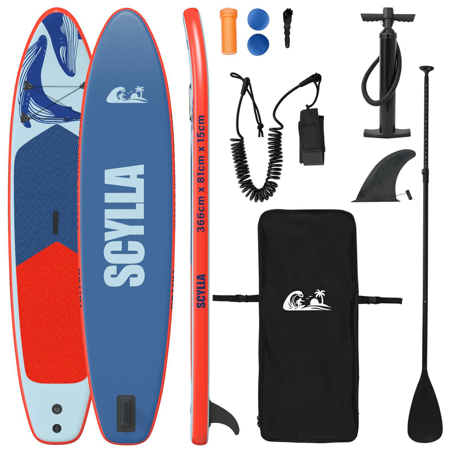 Opblaasbaar Stand Up Paddle Board SCYLLA 366 x 81 x 15 cm Blauw