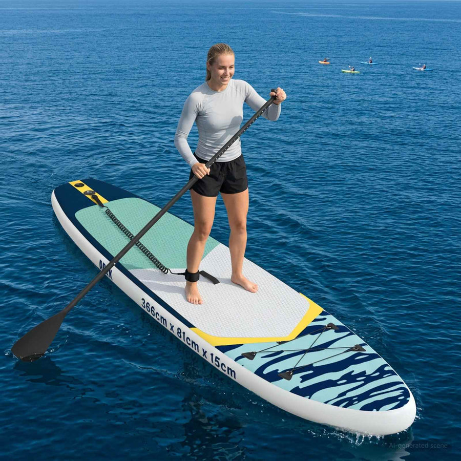Opblaasbaar Stand Up Paddle Board APEX 366 x 81 x 15 cm Blauw