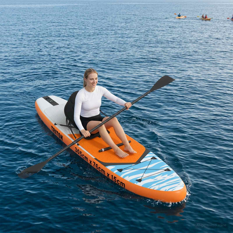 SUP Board met zitplaats 2-in-1 TRITON 305 x 76 x 15 cm Blauw