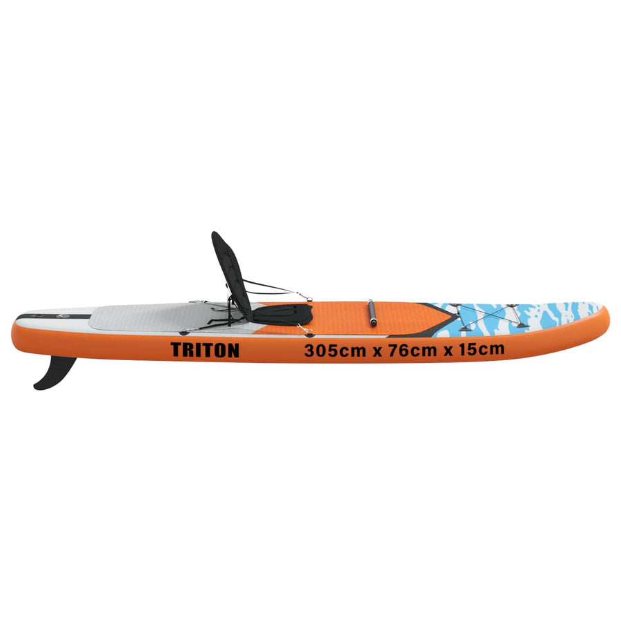 SUP Board met zitplaats 2-in-1 TRITON 305 x 76 x 15 cm Blauw