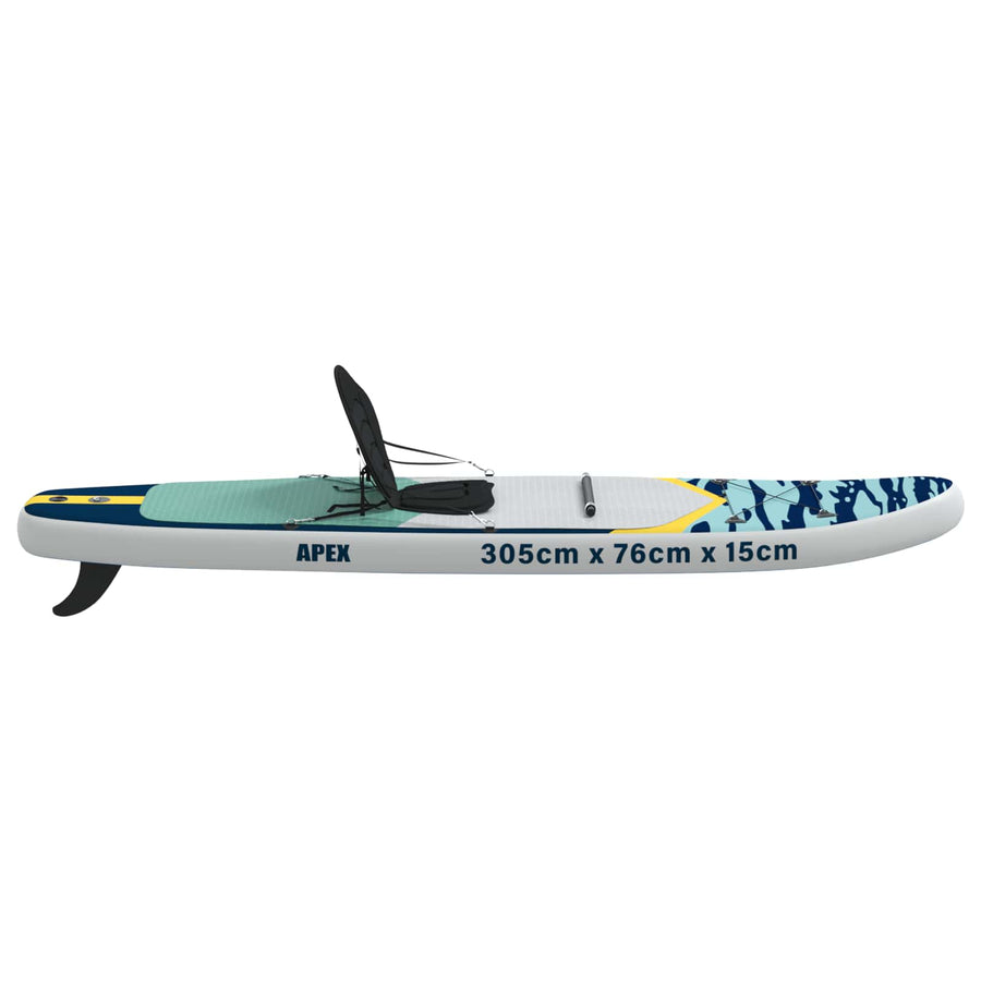 SUP Board met zitplaats 2-in-1 APEX 305 x 76 x 15 cm Blauw voor