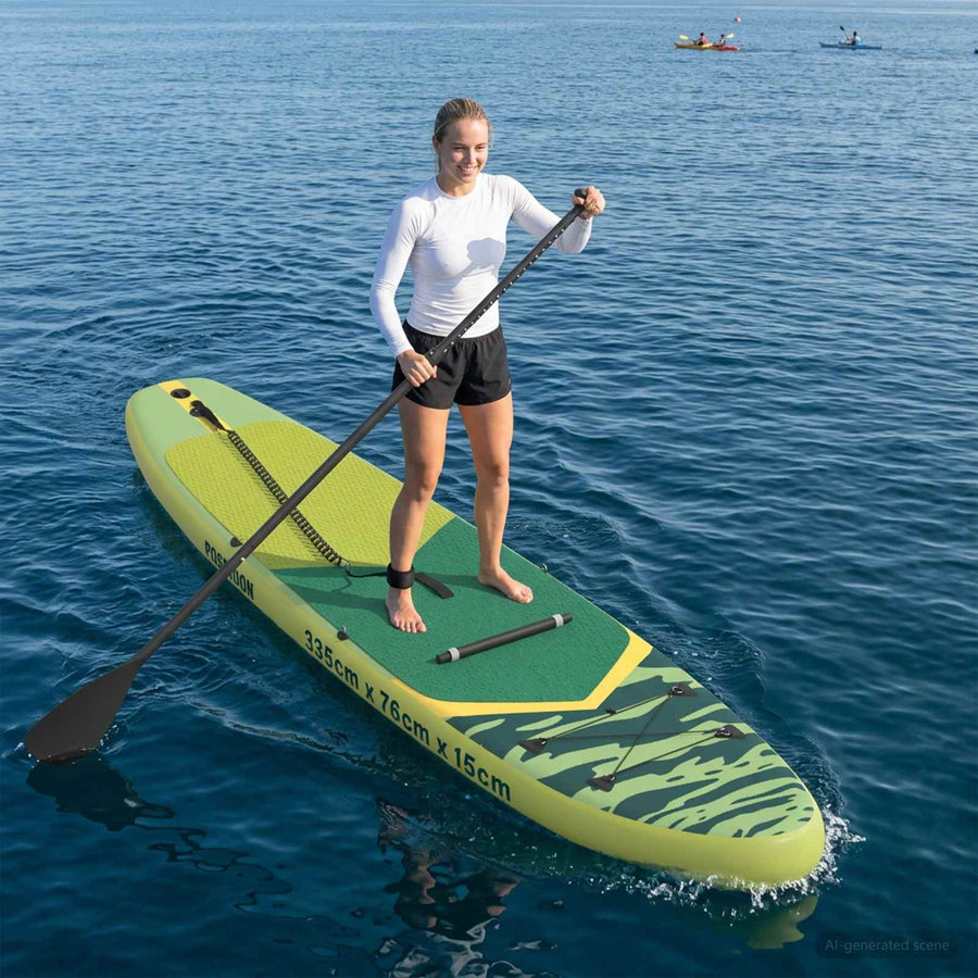 SUP Board met zitplaats 2-in-1 POSEIDON 335 x 76 x 15 cm Groen