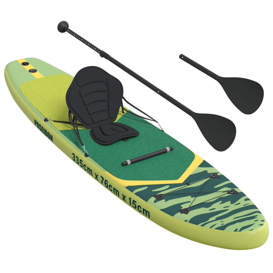 SUP Board met zitplaats 2-in-1 POSEIDON 335 x 76 x 15 cm Groen