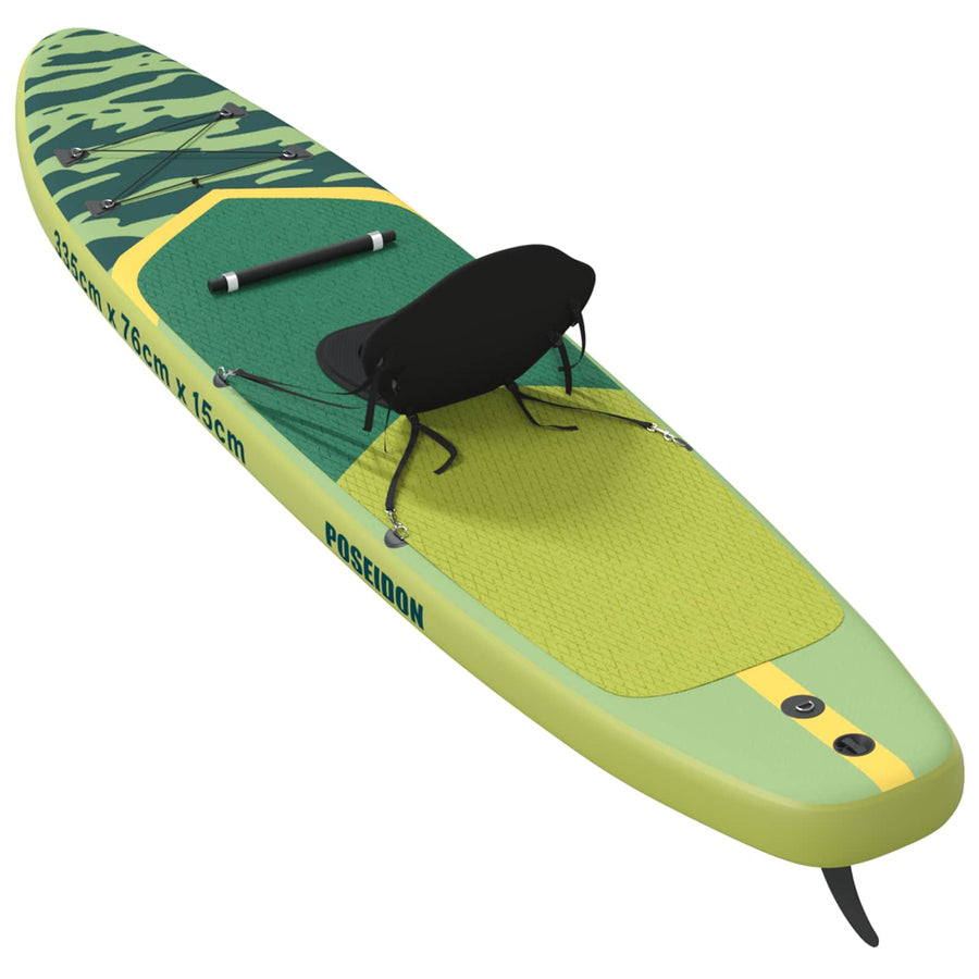 SUP Board met zitplaats 2-in-1 POSEIDON 335 x 76 x 15 cm Groen
