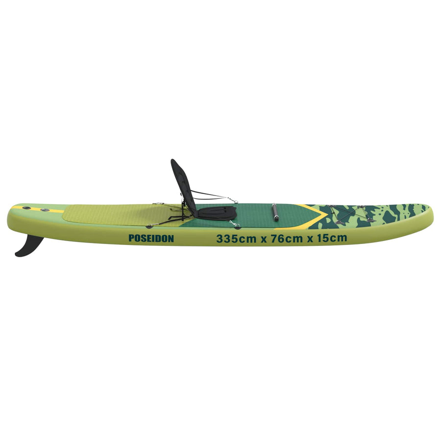 SUP Board met zitplaats 2-in-1 POSEIDON 335 x 76 x 15 cm Groen
