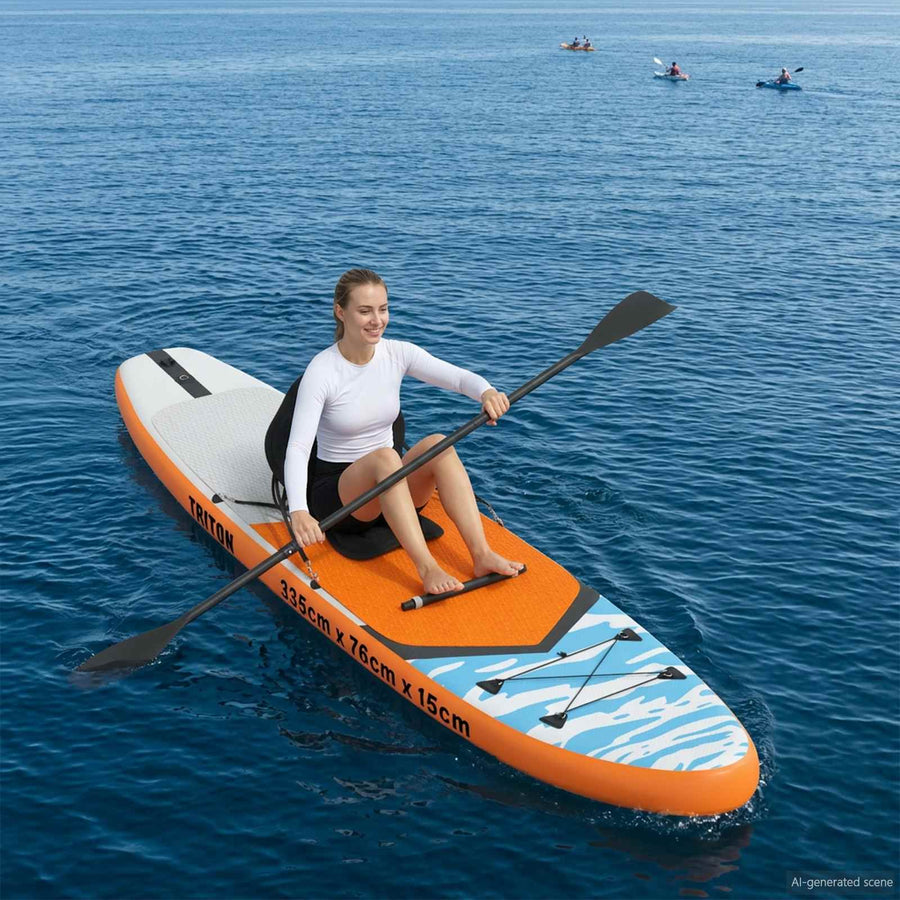 SUP Board met zitplaats 2-in-1 TRITON 335 x 76 x 15 cm Blauw
