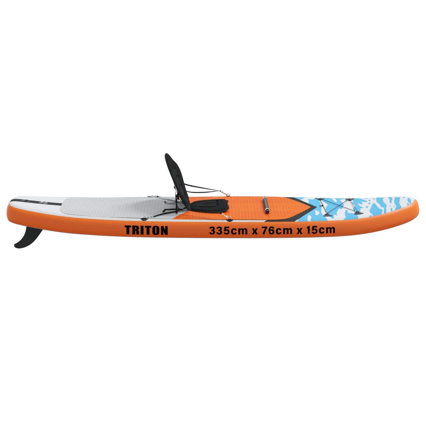SUP Board met zitplaats 2-in-1 TRITON 335 x 76 x 15 cm Blauw