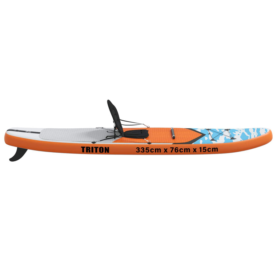 SUP Board met zitplaats 2-in-1 TRITON 335 x 76 x 15 cm Blauw