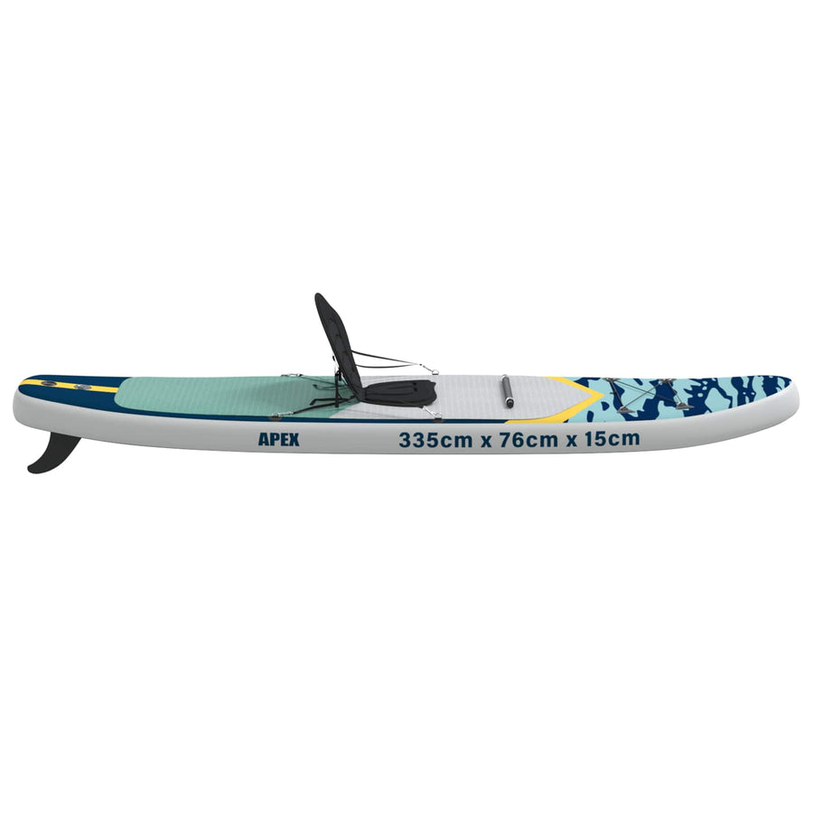 SUP Board met zitplaats 2-in-1 APEX 335 x 76 x 15 cm Blauw voor