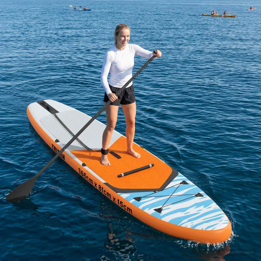 SUP Board met zitplaats 2-in-1 TRITON 366 x 81 x 15 cm Blauw