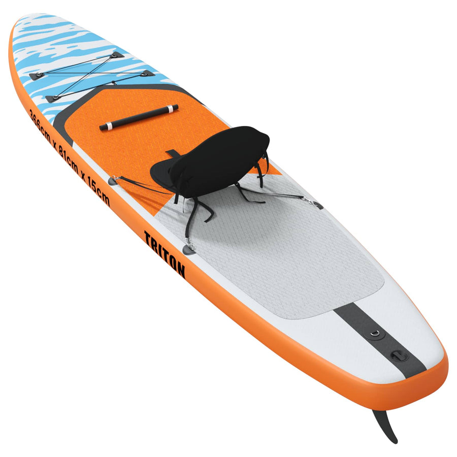 SUP Board met zitplaats 2-in-1 TRITON 366 x 81 x 15 cm Blauw