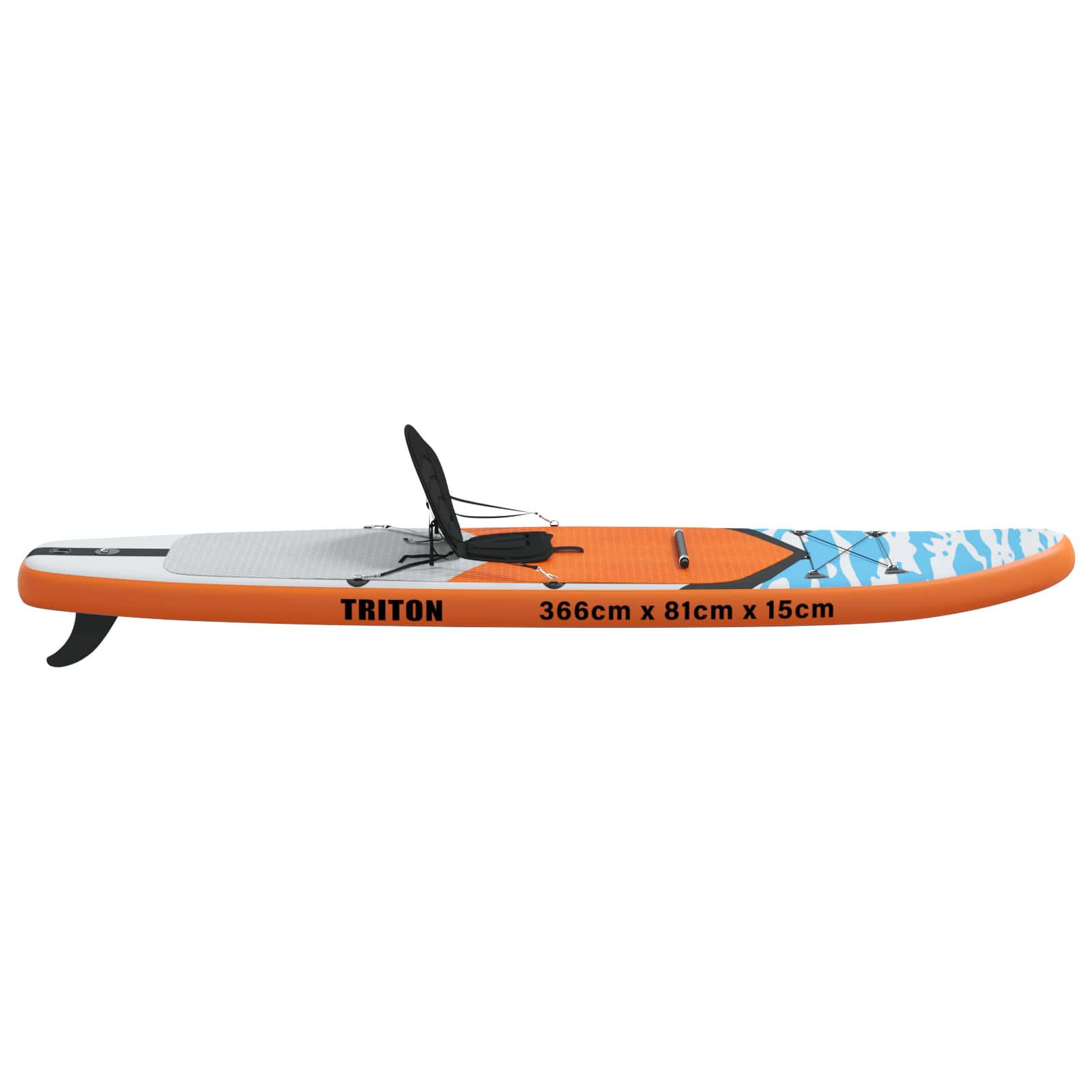 SUP Board met zitplaats 2-in-1 TRITON 366 x 81 x 15 cm Blauw