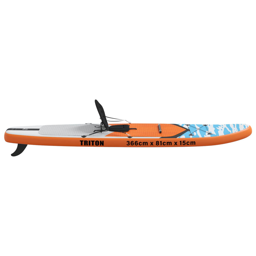 SUP Board met zitplaats 2-in-1 TRITON 366 x 81 x 15 cm Blauw