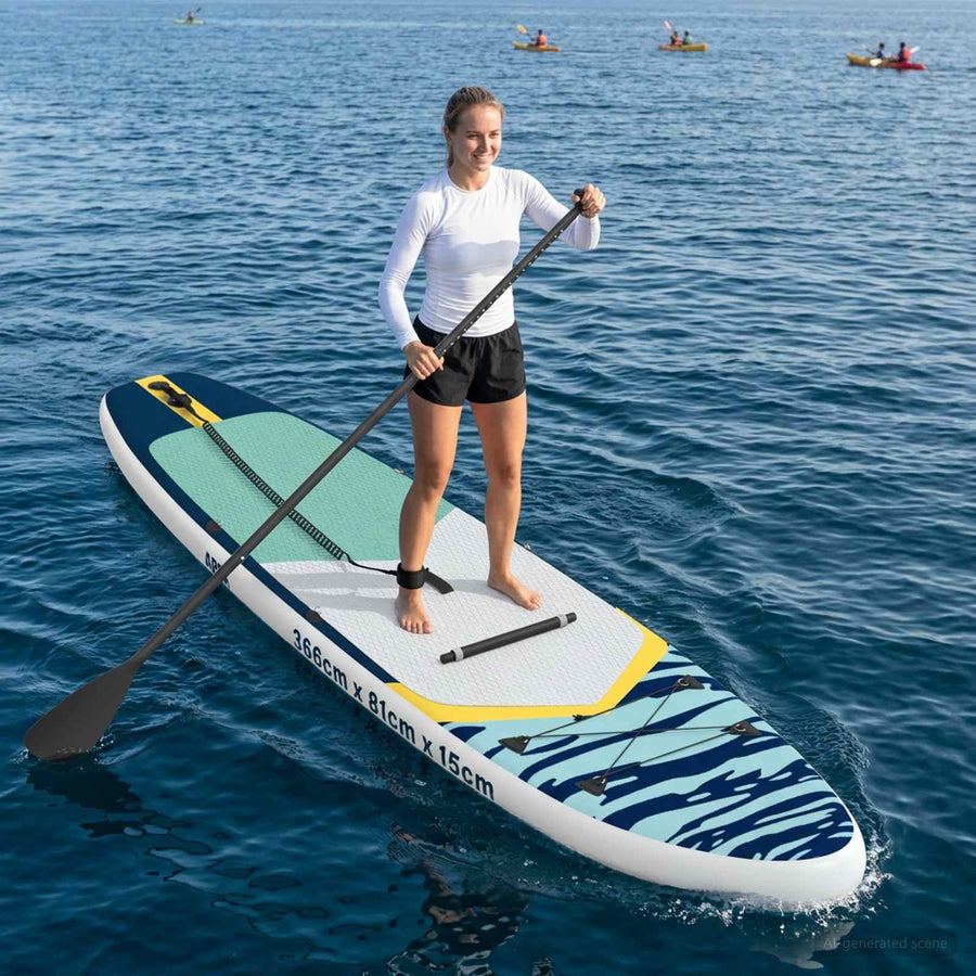 SUP Board met zitplaats 2-in-1 APEX 366 x 81 x 15 cm Blauw voor