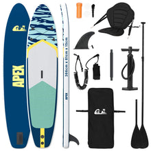 SUP Board met zitplaats 2-in-1 APEX 366 x 81 x 15 cm Blauw voor