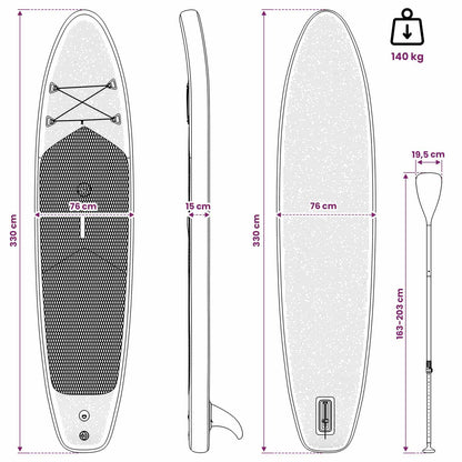 Opblaasbaar SUP Board met Zeil SCYLLA 330 x 76 x 15 cm Blauw