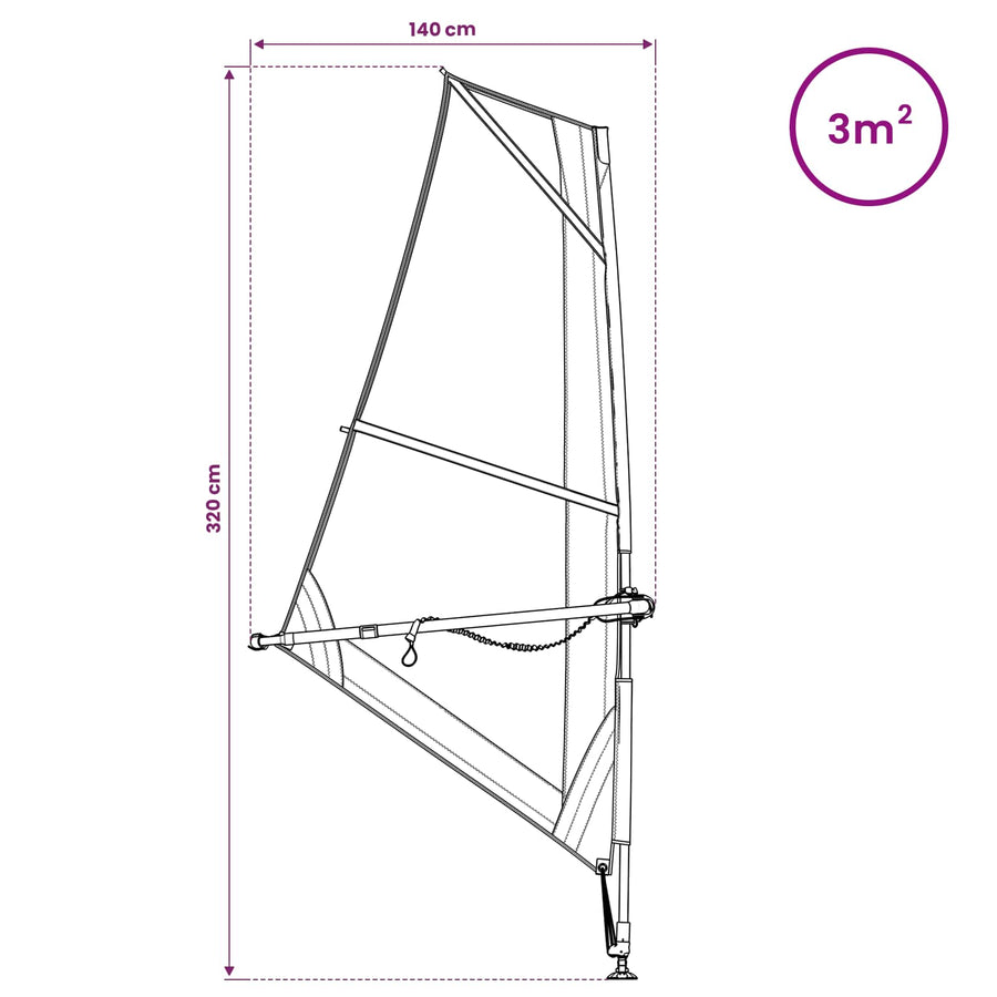 Opblaasbaar SUP Board met Zeil SCYLLA 330 x 76 x 15 cm Blauw