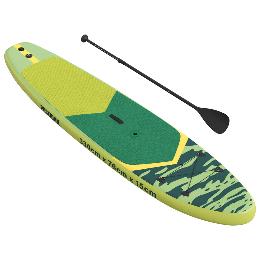 Opblaasbaar SUP Board met Zeil POSEIDON 330 x 76 x 15 cm Groen
