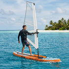 Opblaasbaar SUP board met zeil blauw 330x76x15 cm
