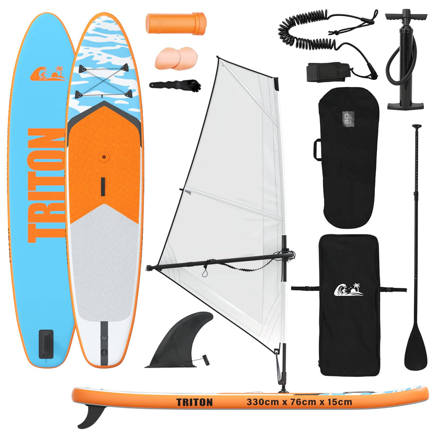 Opblaasbaar SUP Board met Zeil TRITON 330 x 76 x 15 cm Blauw