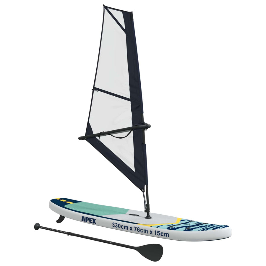 Opblaasbaar SUP Board met Zeil APEX 330 x 76 x 15 cm Blauw voor