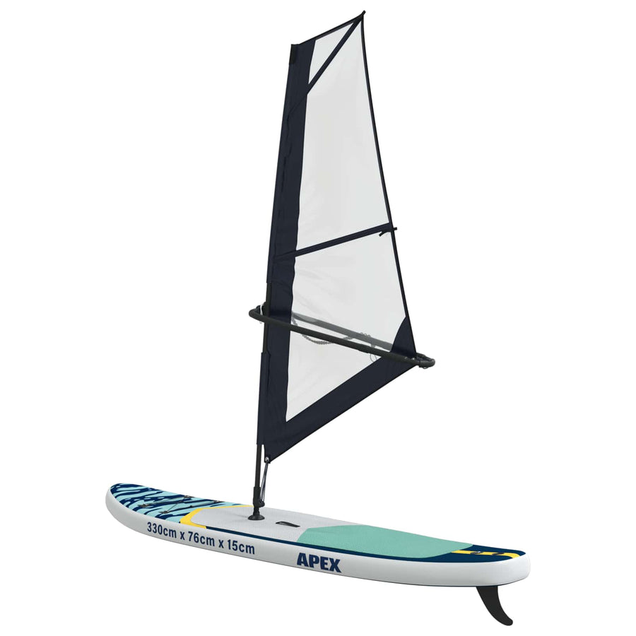 Opblaasbaar SUP Board met Zeil APEX 330 x 76 x 15 cm Blauw voor