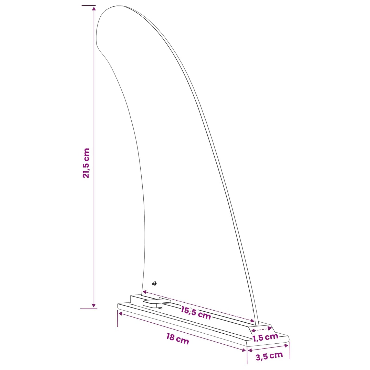 SUP Vin 3,5 x 18 x 21,5 cm Nylon Zwart
