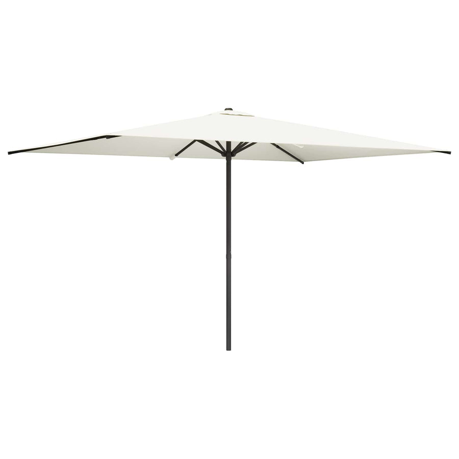 Tuinparasol 200 x 300 cm Polyester Rechthoekig Crèmekleurig