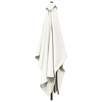 Tuinparasol 200 x 300 cm Polyester Rechthoekig Crèmekleurig